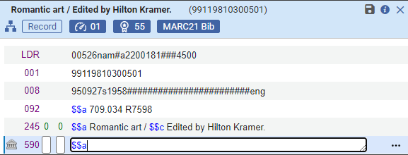 59X Field Added as a Local Field